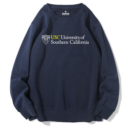 USC美国南加州大学南加大校服卫衣圆领套头学生青少年印花外套