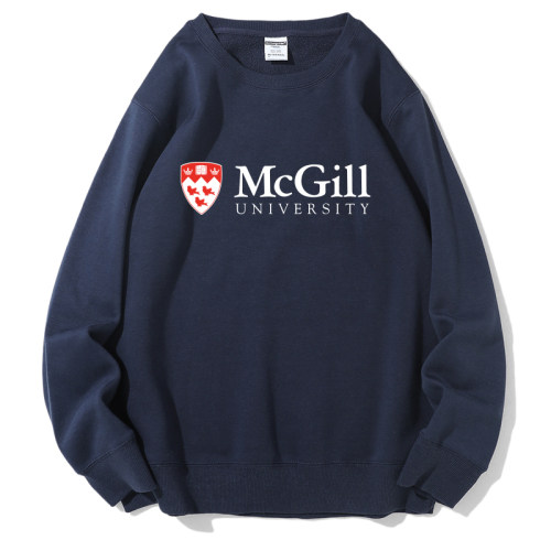 麦吉尔大学McGill校徽班服卫衣校服纪念品运动圆领打底校定制加绒