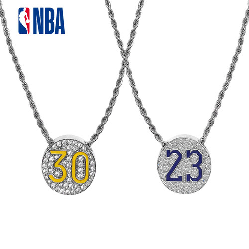 NBA项链毛衣链镶水钻生日礼品