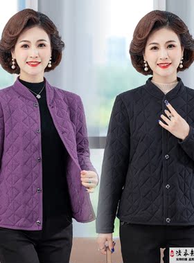 时尚洋气德绒棉服妈妈大码棉衣薄