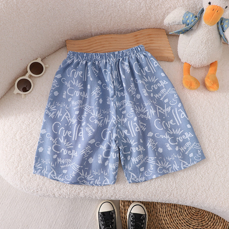 儿童夏季短裤海边沙滩裤男女童短裤中小童韩版休闲裤单件外穿裤