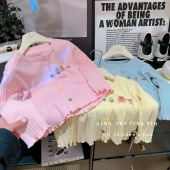 外套百搭可爱童装 女童针织开衫 女宝韩版 新款 上衣 秋季