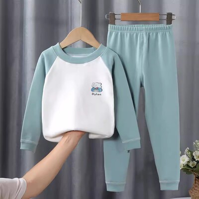 儿童德绒保暖套装男女