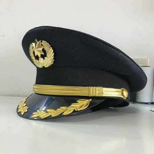 新款乐队金色现货物业保安用品帽