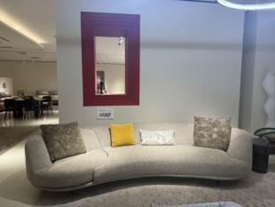 佛山展厅装修！年底清样！意式极简真皮直排沙发现代简约布艺沙发