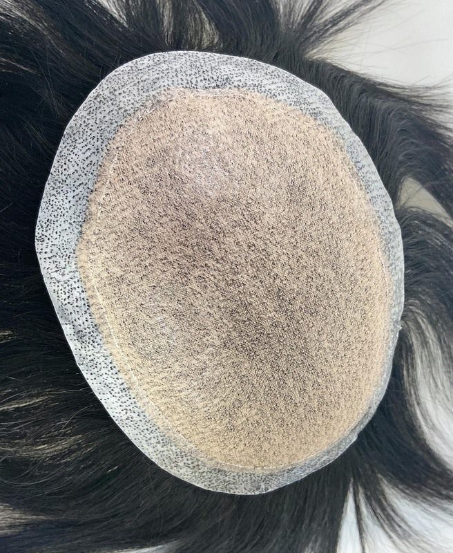 假发男透气自然头顶秃头脱发补发片发块透气全真人发丝手织递针网