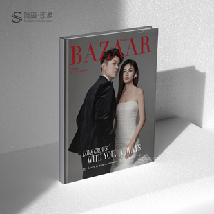 时尚画册 高端定制设计影楼时尚结婚纱肖像照片打印软页杂志相册