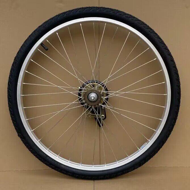 自行车车轮组铝合金轮毂20寸22寸24寸26寸前轮单速后车轮总成全套