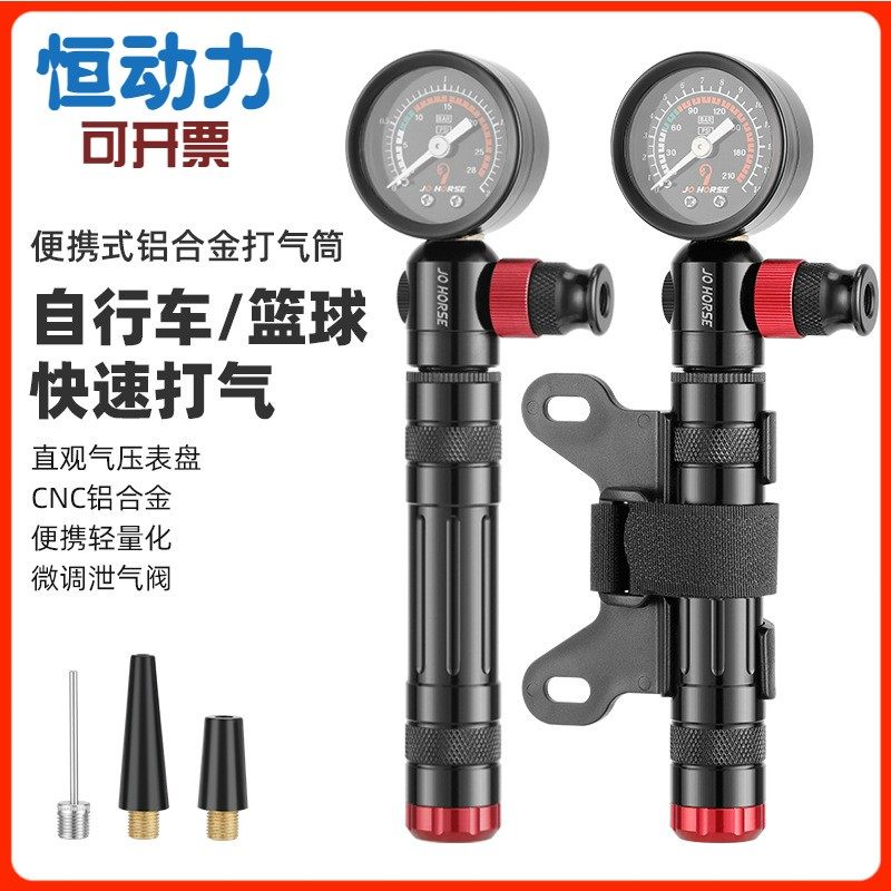 便携迷你式山地车自行车单车篮球小型美法嘴打气筒家用充气筒