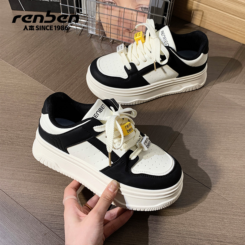 休闲厚底舒适板鞋人本女款百搭