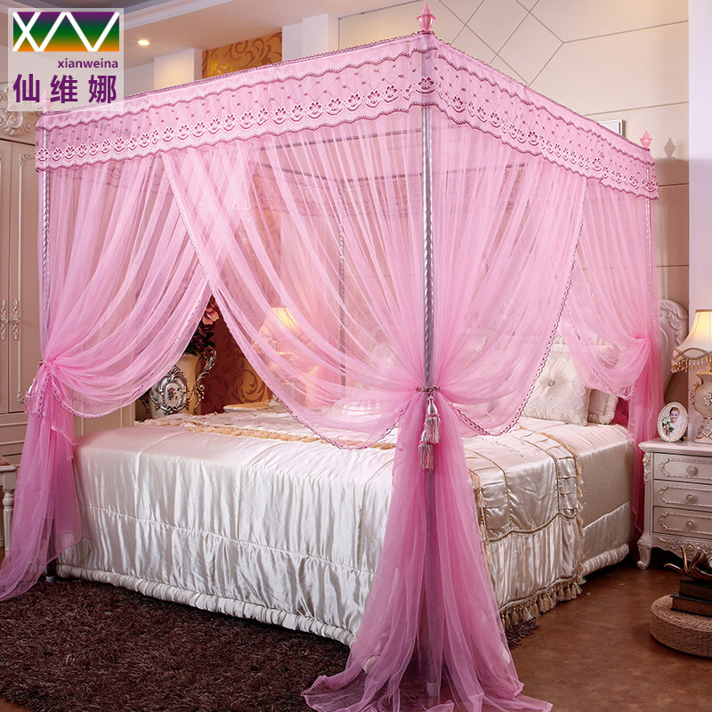 luxury court Mosquito net Three-door to ground Bold Bracket encryption Single Double bed Square top new pattern Mosquito netin the Bedclothes , Mosquito net  category - from Buy2taobao.com to provide professional Taobao agent buy service