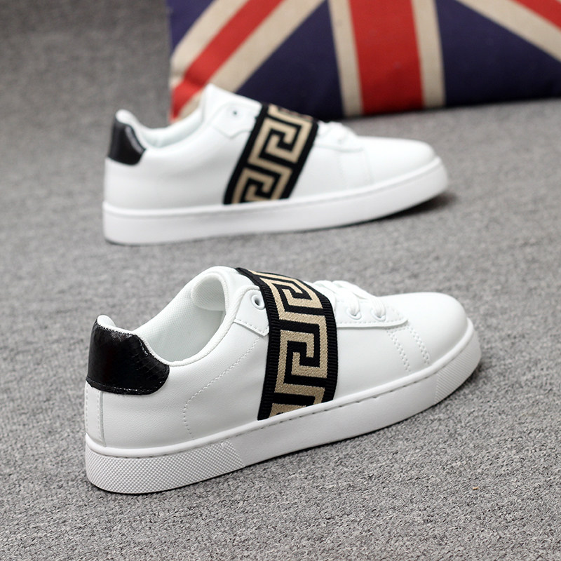 欧美潮牌红底男鞋子2025春季新款德训小白鞋百搭透气防臭休闲板鞋