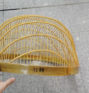 筛子传统纯手工竹制鱼筛渔筛黄鳝泥鳅鱼种分级鱼筛对虾大小分类