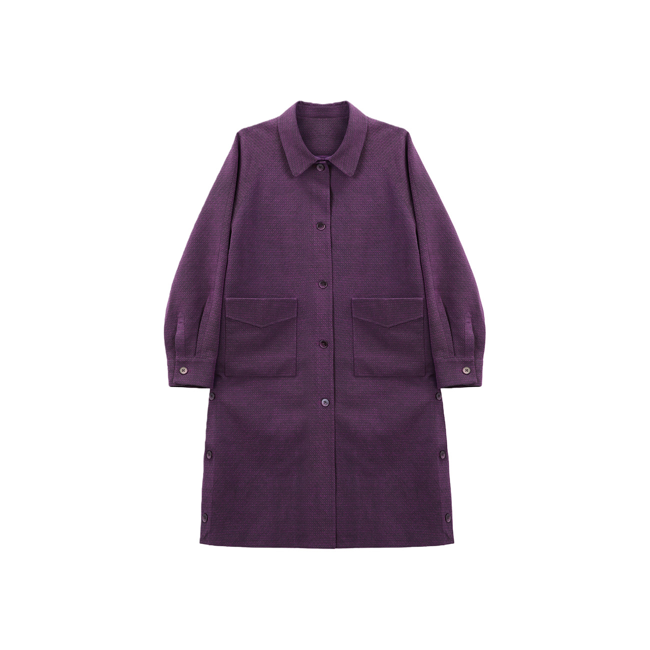 凤轩阁2025新款紫色菱格柞蚕