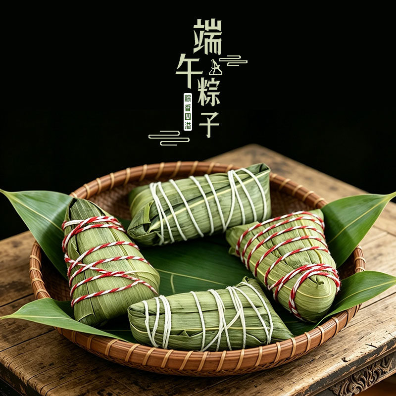 纯手工制作本味鲜粽子 新鲜前腿肉&现剥咸蛋黄&自制豆沙 4个600g