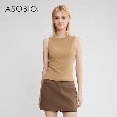 Asobio设计感纯色无袖上衣时尚半裙2025秋冬新品通勤气质155/161