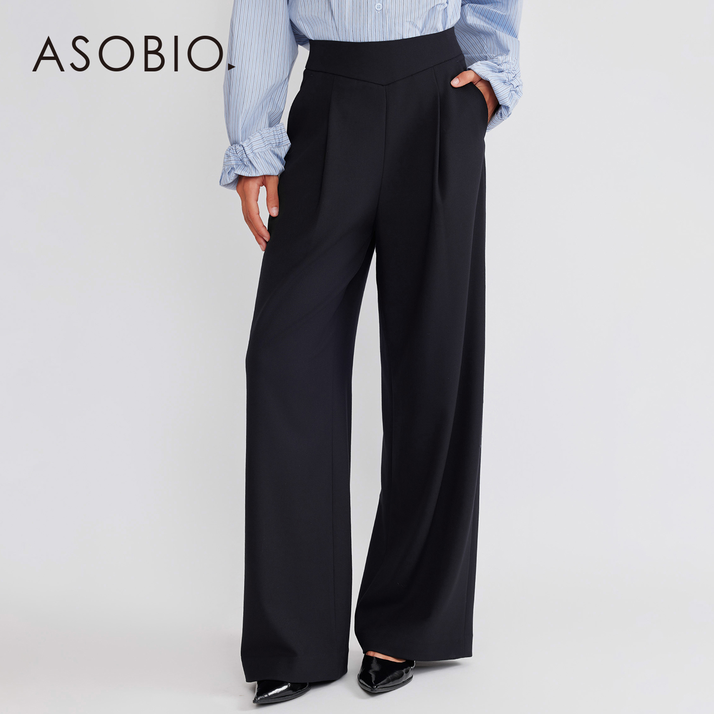Asobio设计感V型腰头西装长裤2025秋季新品时尚气质时髦裤装女239