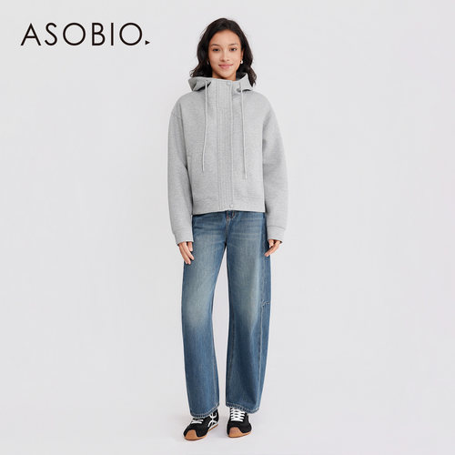 Asobio立领连帽抽绳卫衣开衫2025秋冬外套通勤休闲修身外套女312