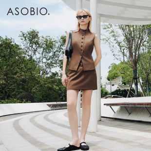 161 羊毛 2025秋冬休闲160 马甲半裙套装 157 Asobio设计感立领西装