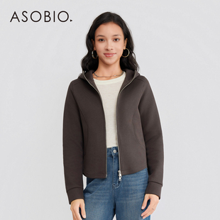 Asobio修身 分割廓形连帽短外套2025秋冬简约拉链设计休闲外套269