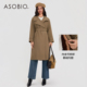 Asobio经典 女213 新品 款 英伦风大翻领风衣可拆卸羽绒内胆2025冬季
