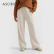 Asobio羊毛混纺高腰抽绳针织弯刀裤 376 软糯风糯米裤 2025冬季 新品