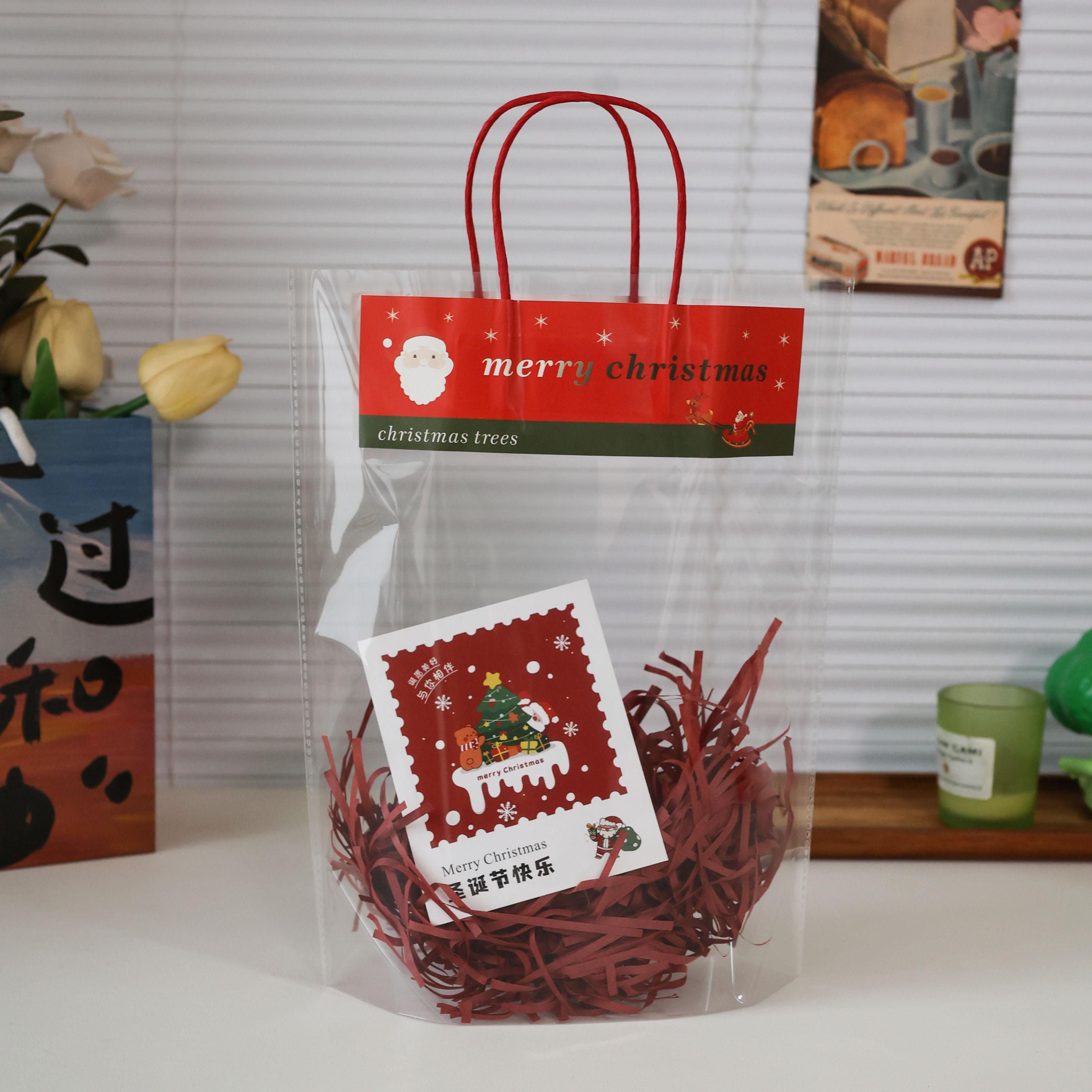 圣诞节手提袋透明包装