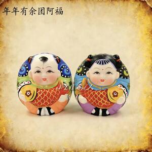 惠山泥人大师手工艺年年有余