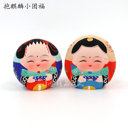 中国风特产手工艺送朋友惠山泥人