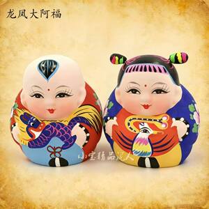 无锡阿福中国风特色结婚摆件彩塑