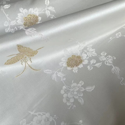 晨曦丝绸织金新中式描金桑蚕丝缎