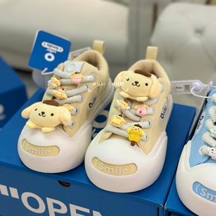 适配ouder鞋扣可爱毛绒动物卡通鞋带扣猫咪小狗开口笑板鞋配饰