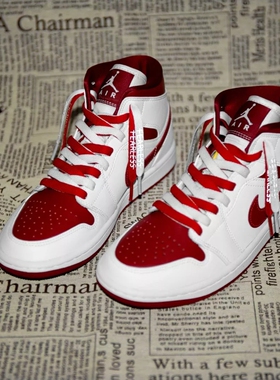 适配CMFT AJ1反转芝加哥Reverse Chicago复古白红色渐变AF1鞋带