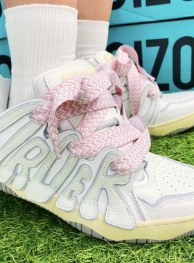 适配OLD Order OG Skater 001红色黑色粉色黄色绿色宽扁鞋绳带