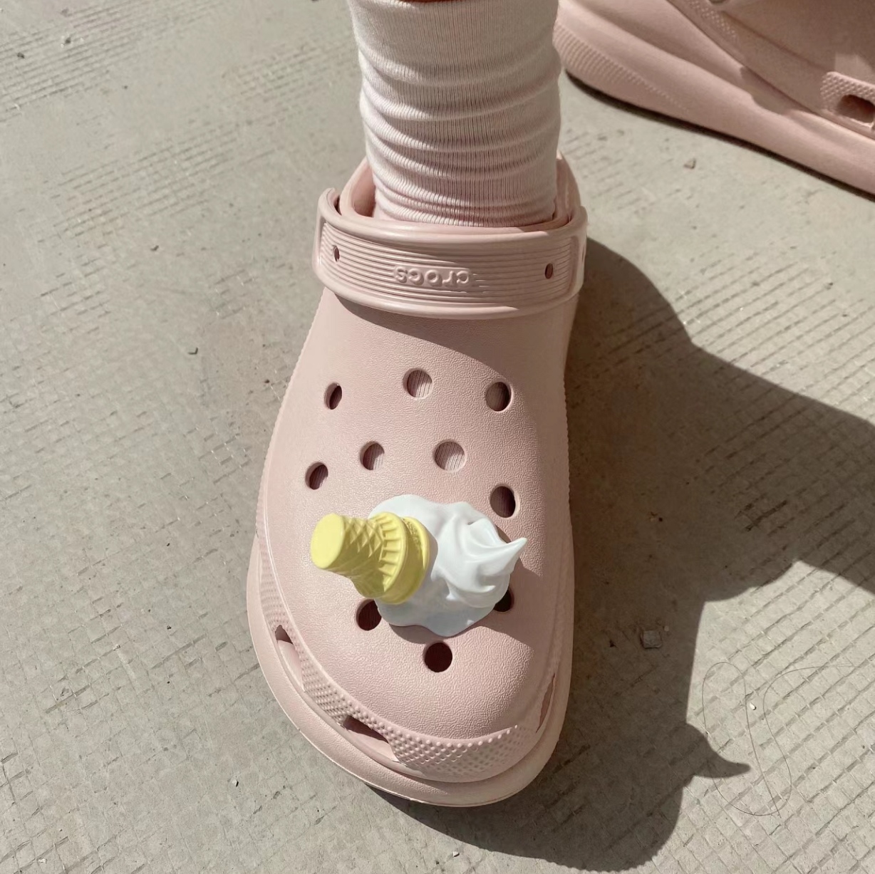 适配可爱立体手工雪糕搞怪创意洞洞鞋配饰鞋花鞋扣配件diy装饰