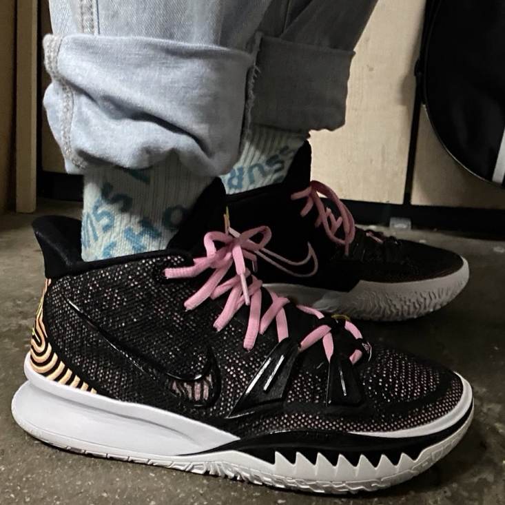 适配kyrie 7 ep欧文7689半圆黑金国内版粉色白色半圆鸳鸯diy鞋带