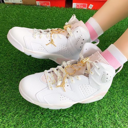 AJ6白粉耳环GoldHoops鞋带