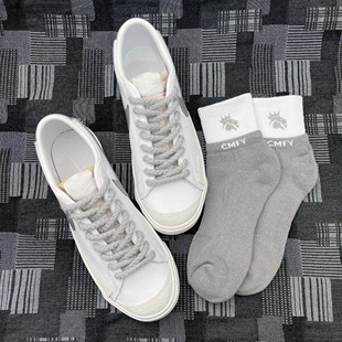 适配Blazer低帮77白银色AF1空军一号Dunk老爹鞋灰色麻绳棉麻鞋带