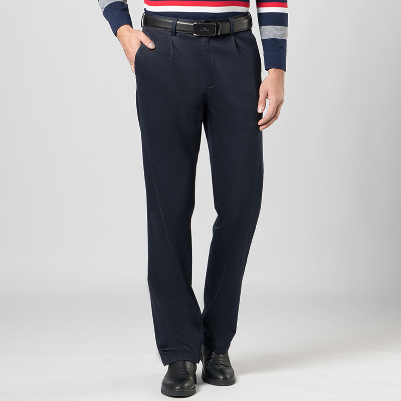 嘉意单褶休闲裤宽松中高腰深档