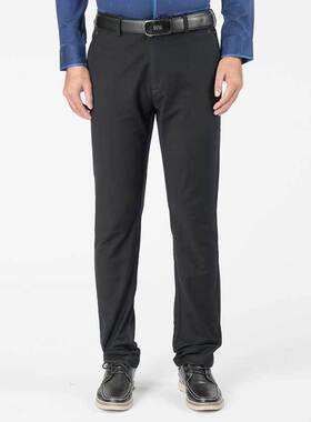 【特惠款】嘉意莫代尔男裤秋冬黑色裤子男士修身直筒休闲裤E88016