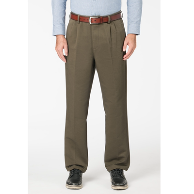 嘉意秋冬双褶休闲裤宽松直筒纯棉