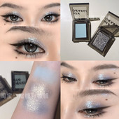 海妖 冷感拽姐必化银蓝轻烟熏爆闪单色眼影海王心蓝灰棕绿清透闪