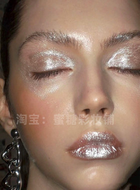 冷门好物！银色流星雨科技未来感金属烟熏欧美妆唇釉口银哥特cos