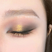 海上日落 浪漫黄昏液体眼影爆闪彩色落日余晖金棕烟熏鎏金眼妆