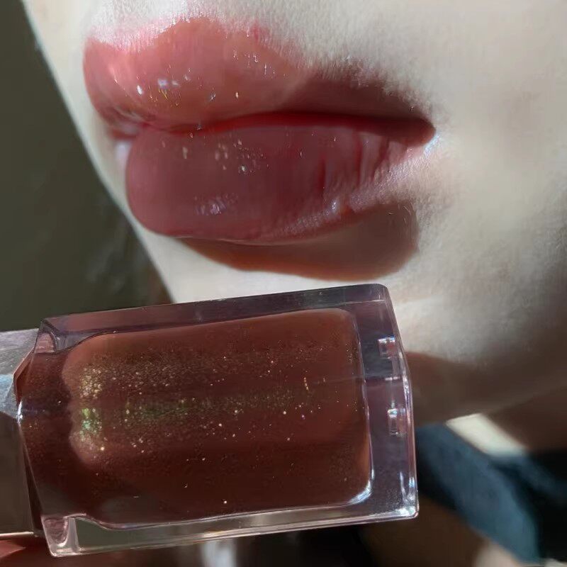 苦咖暗夜星河～小猴子同款口棕巧克力色唇蜜珠光细闪多用叠涂04