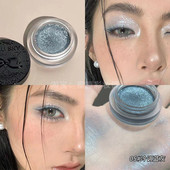 淡颜系 单色烟熏细闪土豆泥眼影膏哑光女 方圆脸清透感银灰烟熏妆