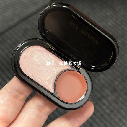 真TM好看死了。。几块钱的小玩意！双色腮红高光膏水光肌无花果色