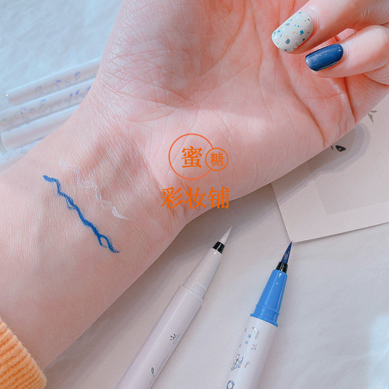 Blue Liquid Eyeliner Pen: Waterproof Ultra-Fine Tip - Taobao product photo 4