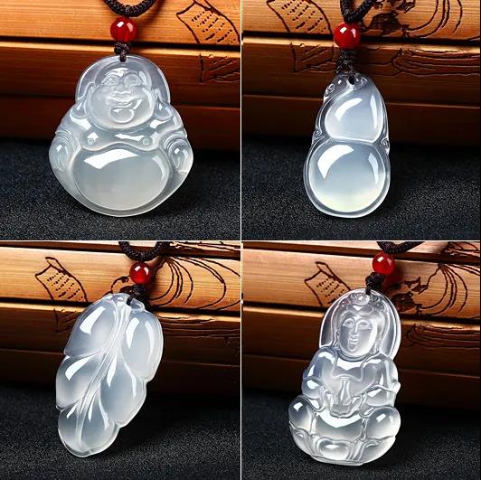 偶玉天然冰种观音玉佛招财貔貅玉髓吊坠项链项坠挂件玉观音吊坠