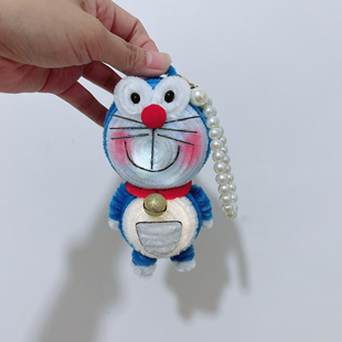哆啦a梦叮当猫机器猫公仔玩偶毛绒书包挂件手工成品公仔汽车挂件